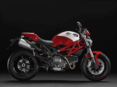 2010 Ducati Monster 696 and 796 red white