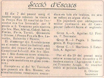 Boletín 118 del Casal Catòlic de Sant Andreu, mayo de 1932