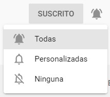 Configurar las notificaciones de los canales que te gustan en YouTube