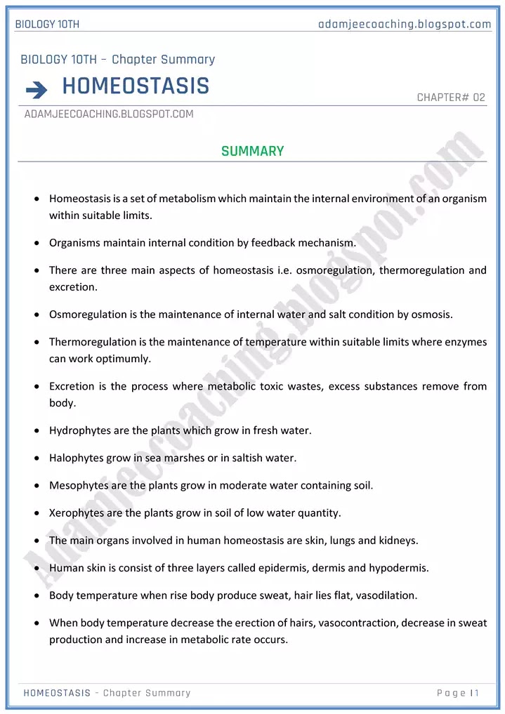 homeostasis-chapter-summary-biology-10th