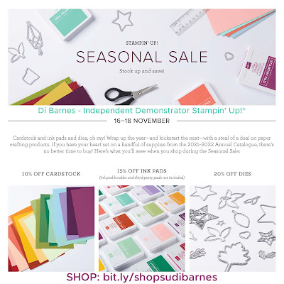 Stampin Up stamping supply sale - November 16-18 2021 - Cardstock - dies - ink pads sale