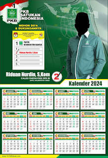 Desain Kalender Caleg Partai PKB Pemilu 2024 PSD