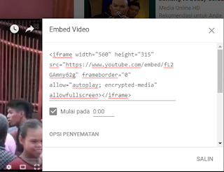 cara memasang video youtube di blogger