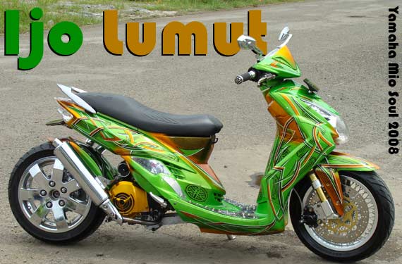 Otomotif Motor Modif Yamaha Mio Soul 2008 Ijo Lumut