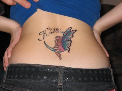 fairy lower back tattoo was