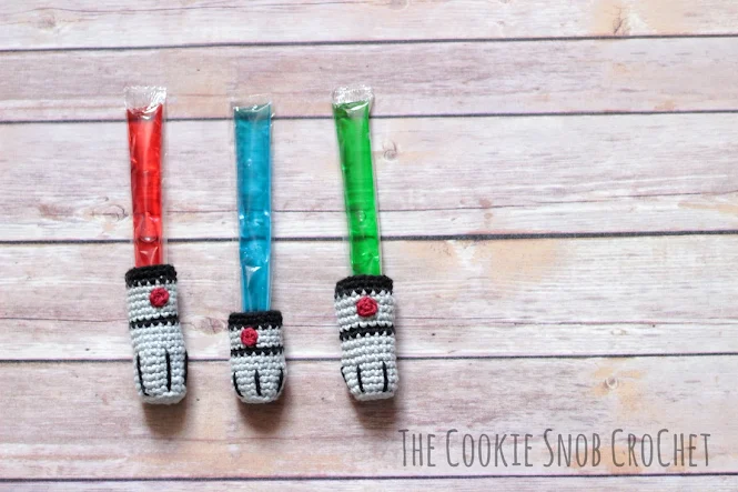 Star Wars Crochet Patterns - Lightsaber Ice Pop Cozies