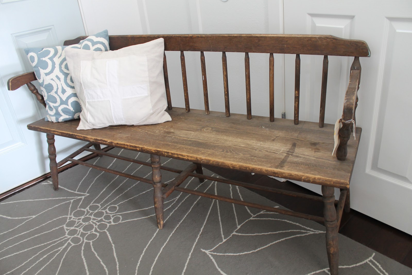 Whimsical Treasures: Vintage Windsor Wood Bench