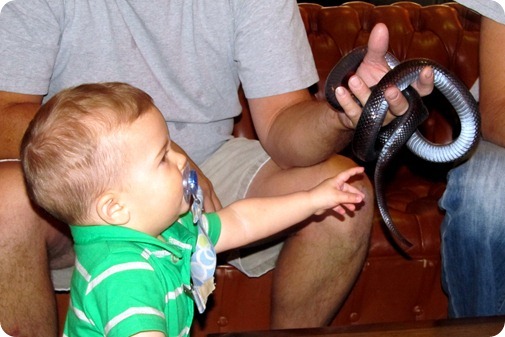 Elaine & Nolan meet Snoop the snake