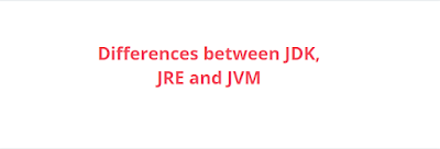 Differences between JDK,JRE and JVM