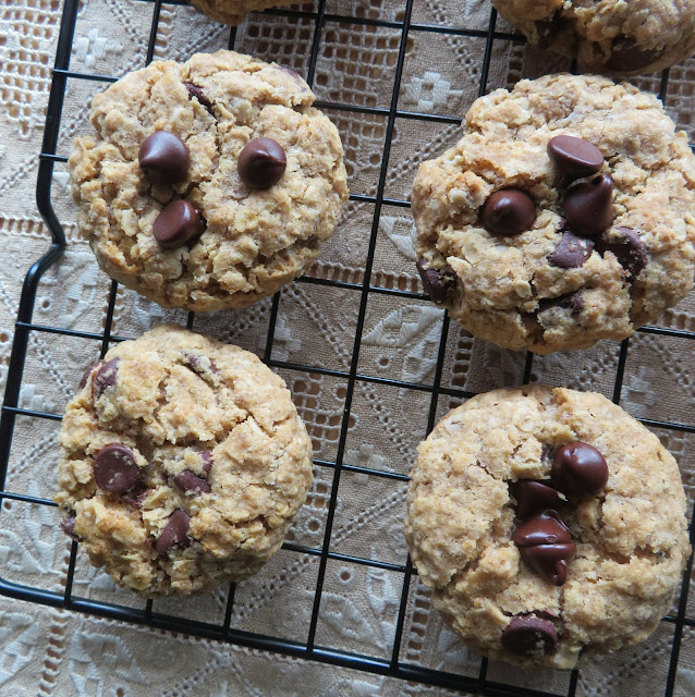 Healthy Chocolate Chip Oatmeal Cookies