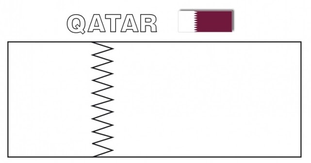 Download Geography Blog: Flag of Qatar coloring page
