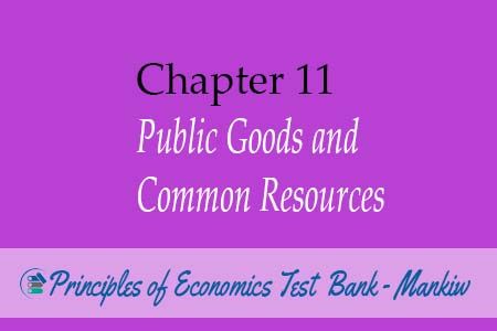 Chapter 11: Public Goods and Common Resources - Principles of Economics Test Bank Mankiw