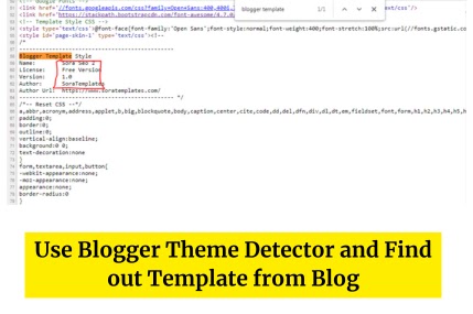 Use Blogger Theme Detector and Find out Template from Blog