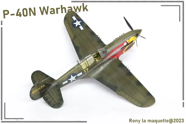 Maquette du P-40N Warhawk d'Hasegawa au 1/48.