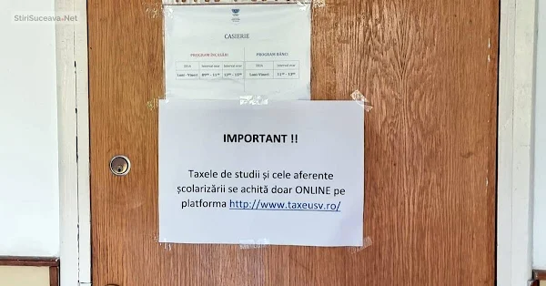 Universitatea din Suceava a interzis complet plățile în numerar pentru cantină, cazare și taxele de studiu