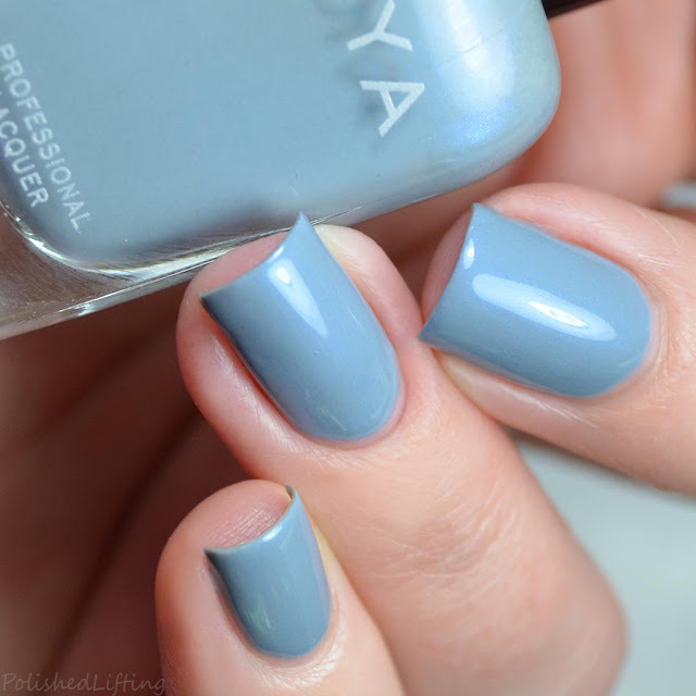 blue gray nail polish