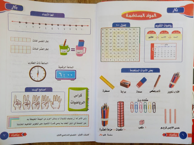 كتاب بكار في الرياضيات الصف الاول الابتدائى الترم الاول المنهج الجديد