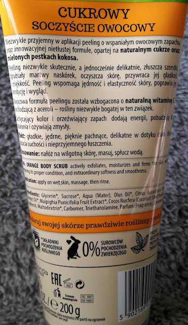 Bielenda vegan friendly peeling do ciała ujędrniający pomarańcza z witaminą C