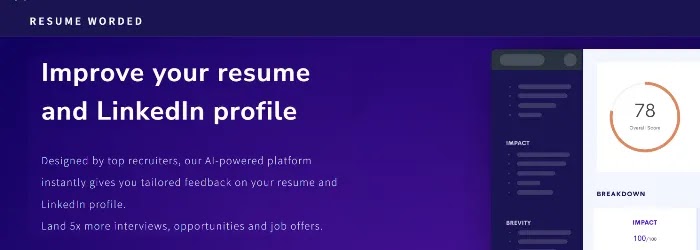 ResumeWorded - Free Instant Feedback On Your Resume