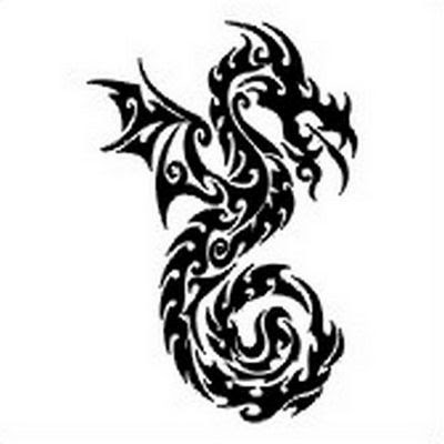 Tribal Dragon Tattoos Design