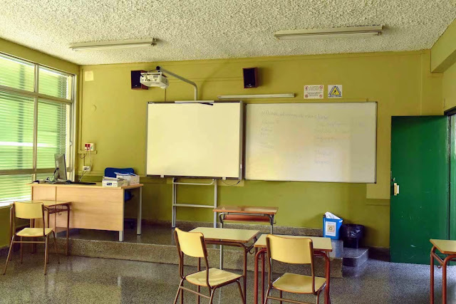 Aula del instituto Trueba en la calle Aldapa