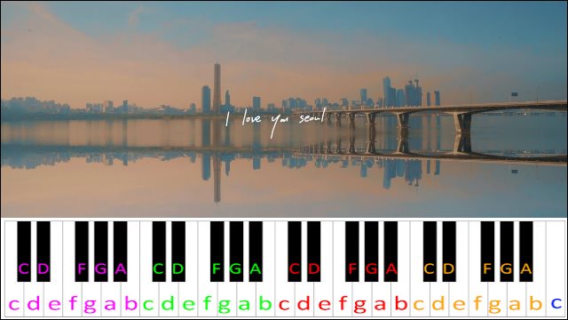 Seoul by RM Piano / Keyboard Easy Letter Notes for Beginners