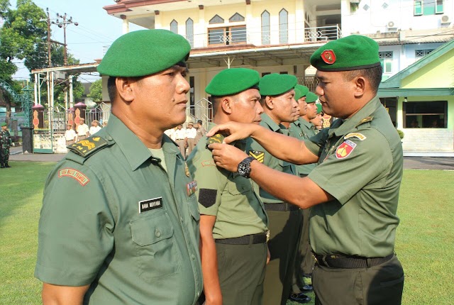 KODIM 0726/SUKOHARJO LAKSANAKAN UPACARA KENAIKAN PANGKAT PERIODE 1-04-2018