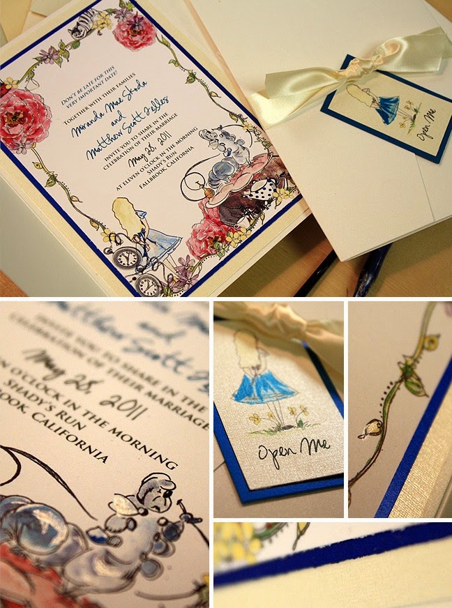 Alice in Wonderland Wedding Invitations