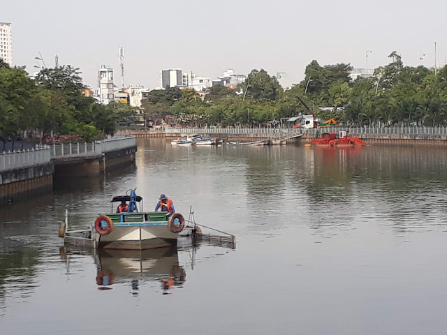 The Nhie Loc Channel river esplanade