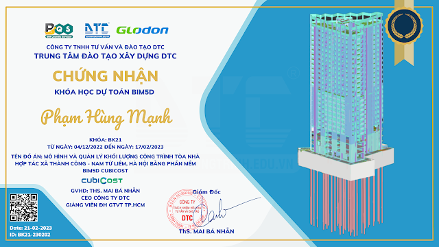 Dự toán BIM5D Cubicost