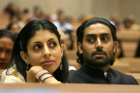 Shweta Nanda and  Abhishek Bachchan