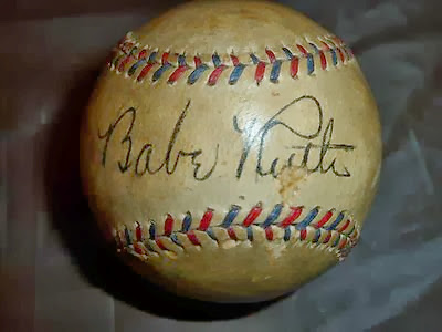 babe ruth autographed baseball   