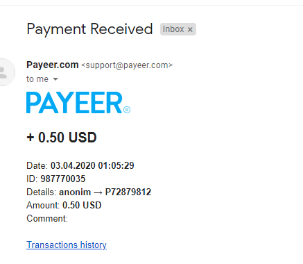 2CAPTCHA.COM  Payment Proof