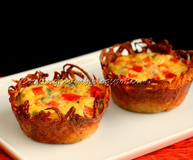 Eggs in Hash Brown Nests