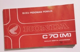 Buku pedoman Pemilik Honda C 70. 