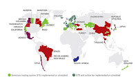 Locations of Carbon Pricing Instruments (Credit: worldbank.org) Click to Enlarge.