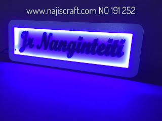 NO.191252 BLUE LED 1ST KEY 67CM X 22CM