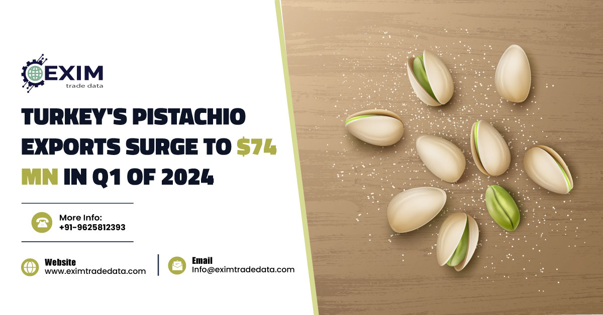 Turkey's pistachio exports surge to $74 Mn in Q1 of 2024