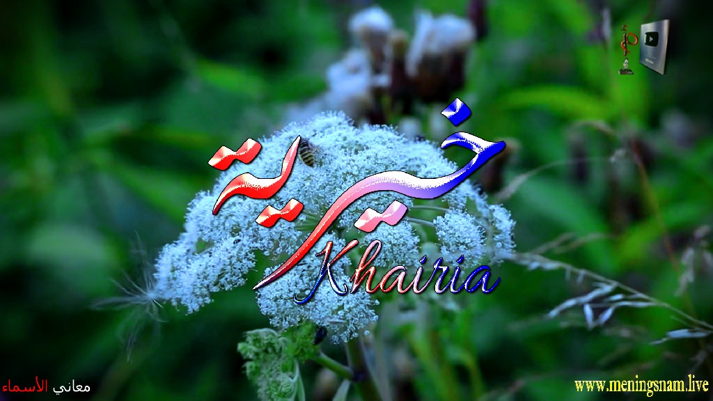 معنى اسم, خيرية, وصفات, حاملة, هذا الاسم, Khairia,