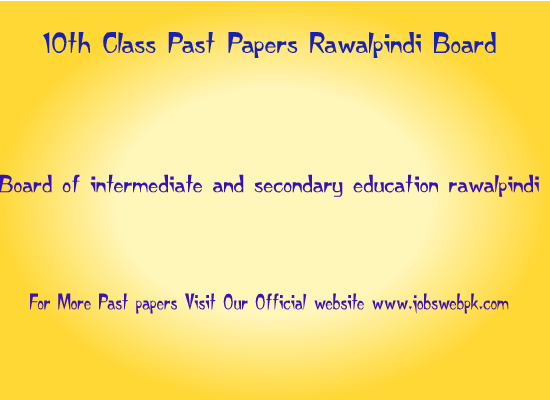 10th Class Past Papers Rawalpindi Board