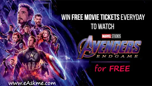 eAskme Giveaway ~ Win Avengers End Game Free Movie Tickets Everyday: eAskme