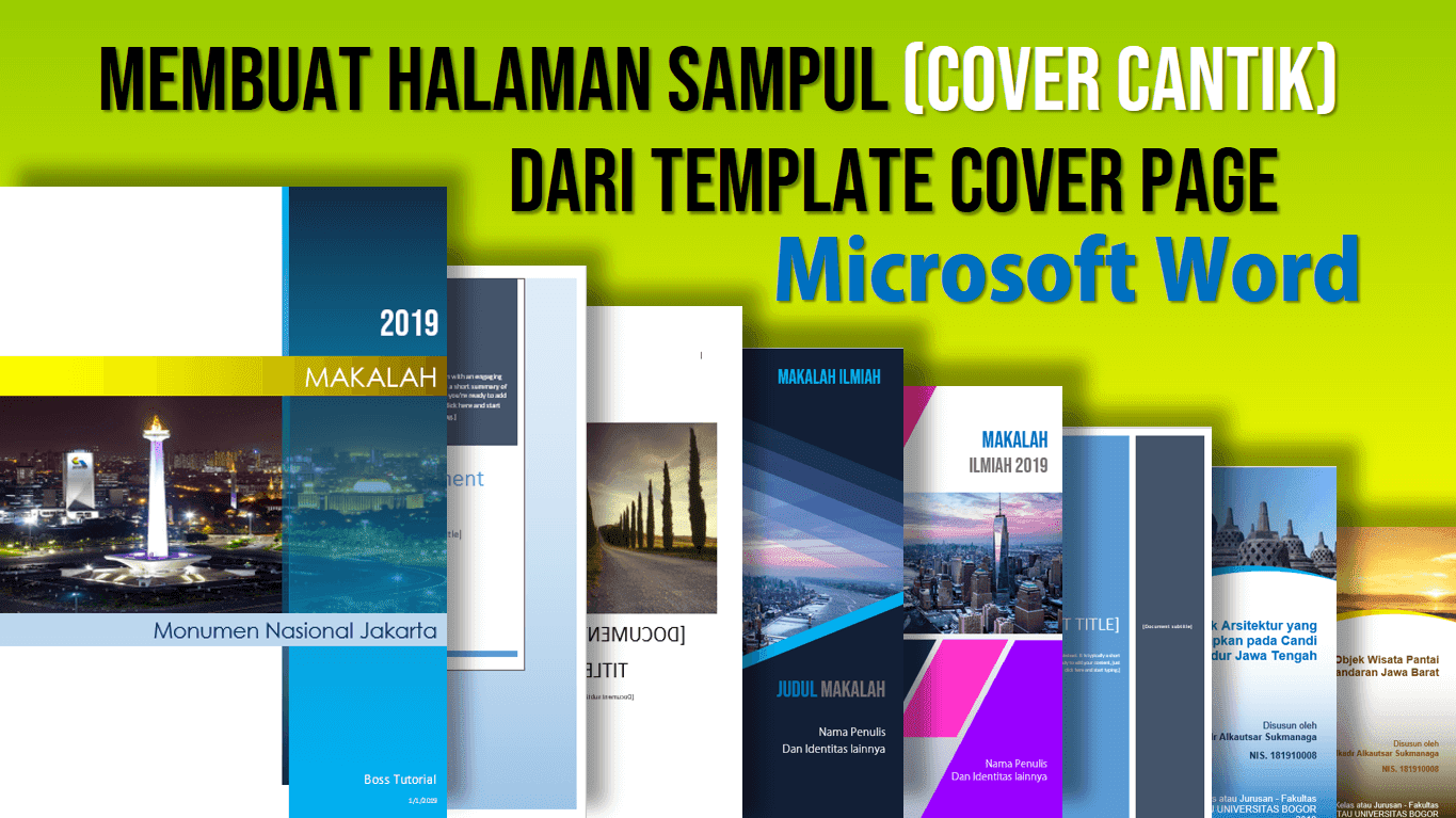  Cara  Membuat  Halaman Sampul  dari  Template Cover Page 