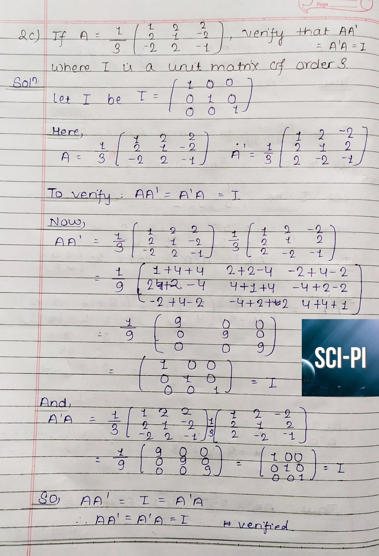 Grade 11 Matrices and Determinants Exercise 1 Solutions | Basic Mathematics Grade XI by Sukunda Pustak Bhawan