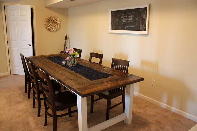 Farmhouse-Style Dining Room Table