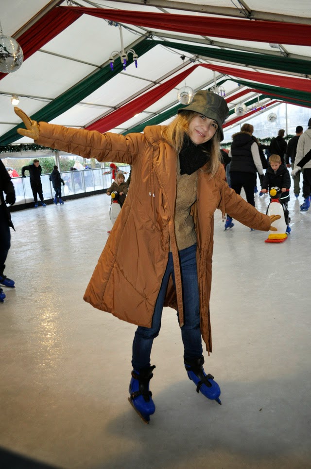 Ice Skating Windsor How to wear feather coat