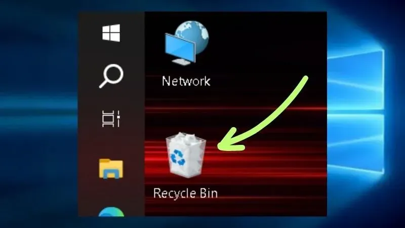 Bước 1: Chọn Recycle Bin có trên màn hình máy tính