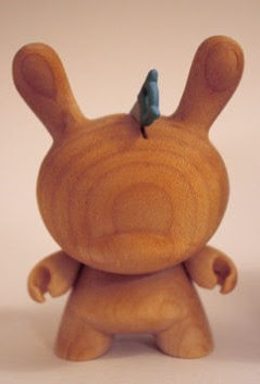 Kidrobot Dunny Series 2009 Chase Wood Dunny Variants by Travis Cain - Saw Wood Dunny