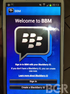 Tampilan BBM Untuk Android dan iPhone