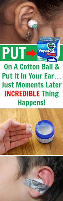 SHE PUTS VAPORUB ON A COTTON BALL AND STICKS IT IN HER EAR… MOMENTS LATER? INCREDIBLE!