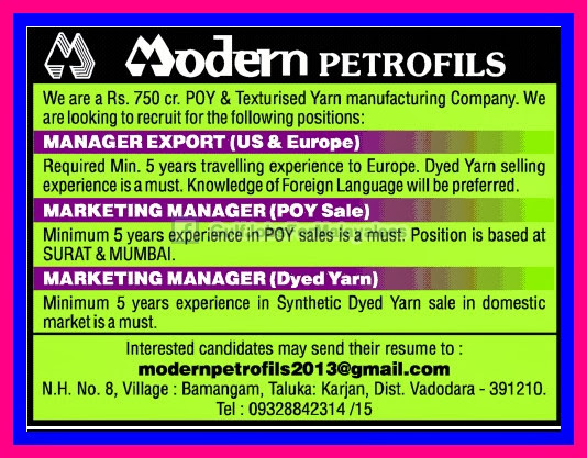 Vacancies For USA & Europe